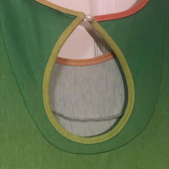 Green & Yellow Ombré Short-Sleeve Harem Jumpsuit - Picture 6 of 7